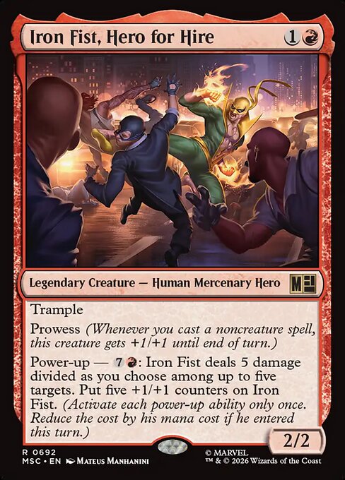 Iron Fist, Hero for Hire - Commander: Marvel Super Heroes