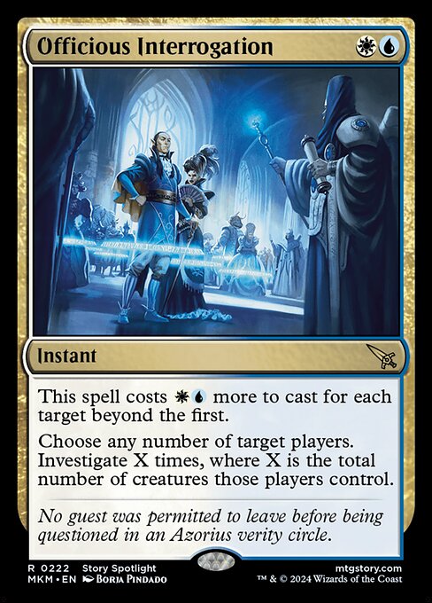 Officious Interrogation (Foil) - Murders at Karlov Manor