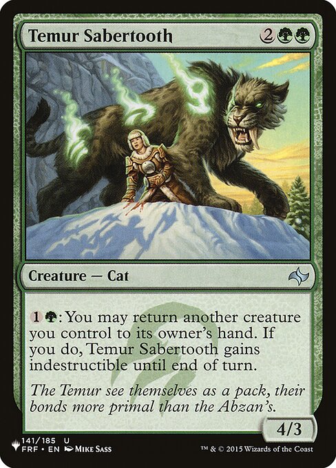 Temur Sabertooth - The List Reprints