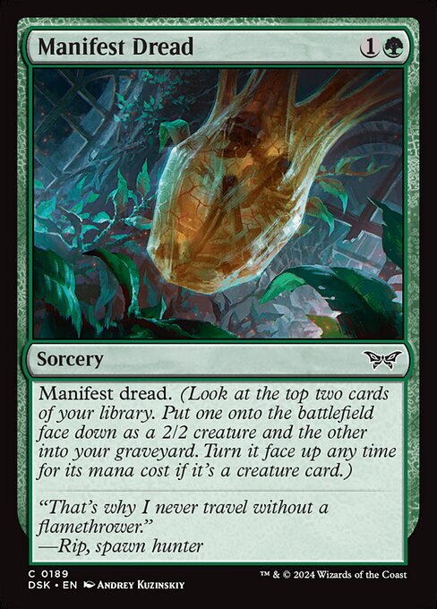 Manifest Dread (Foil) - Duskmourn: House of Horror