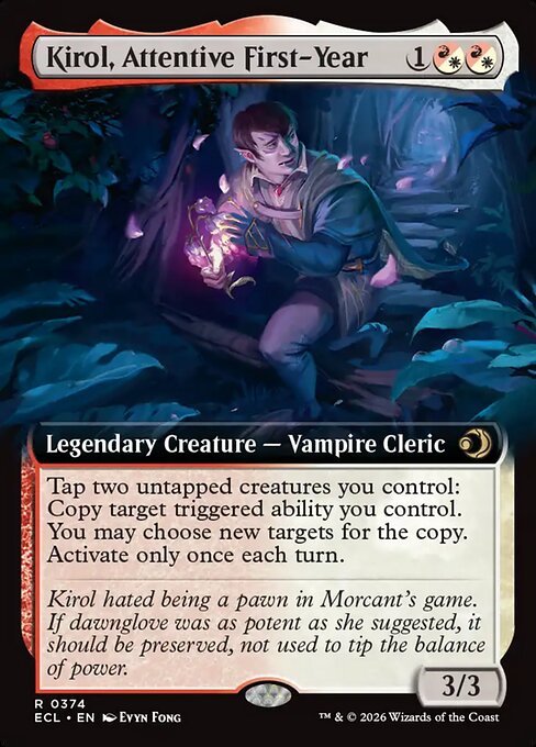 Kirol, Attentive First-Year (Extended Art) (Foil) - Lorwyn Eclipsed