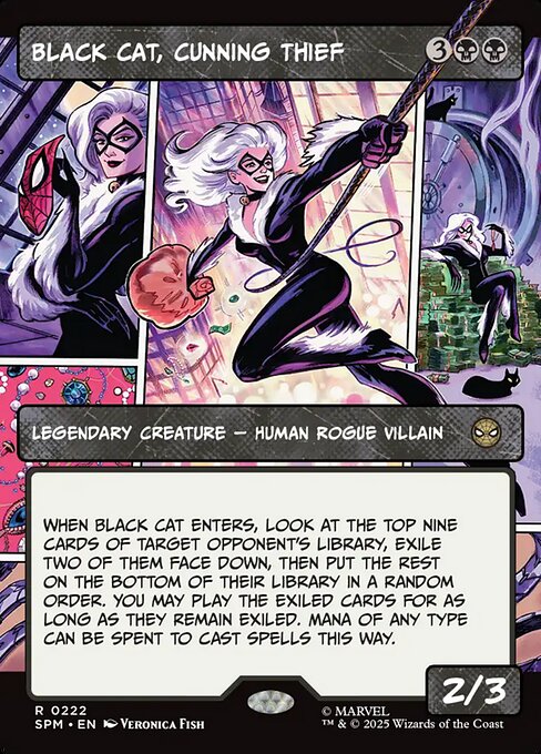 Black Cat, Cunning Thief (Borderless) (Foil) - Marvel's Spider-Man