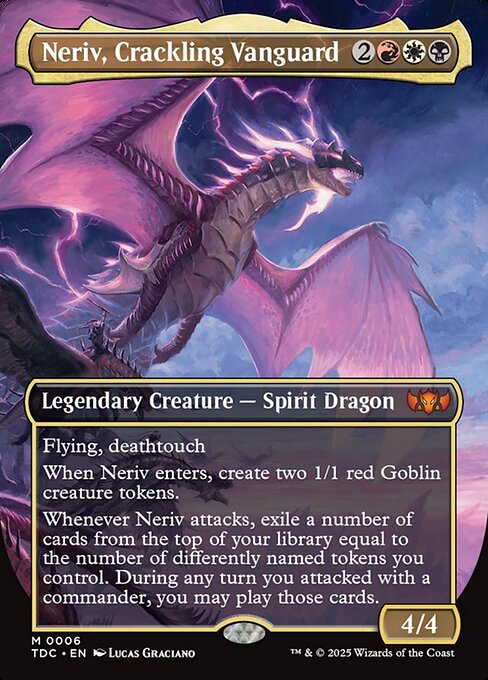Neriv, Crackling Vanguard (Borderless) (Foil) - Commander: Tarkir: Dragonstorm