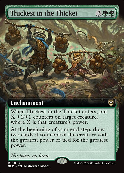 Thickest in the Thicket (Extended Art) - Commander: Bloomburrow