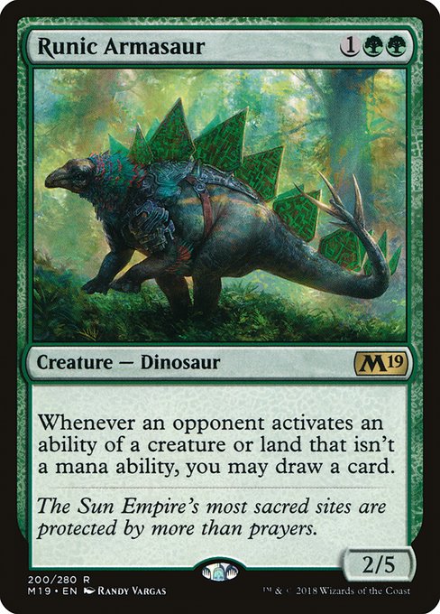 Runic Armasaur (Foil) - Core Set 2019