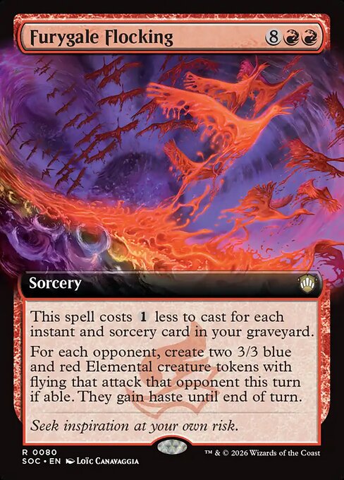 Furygale Flocking (Extended Art) - Commander: Secrets of Strixhaven