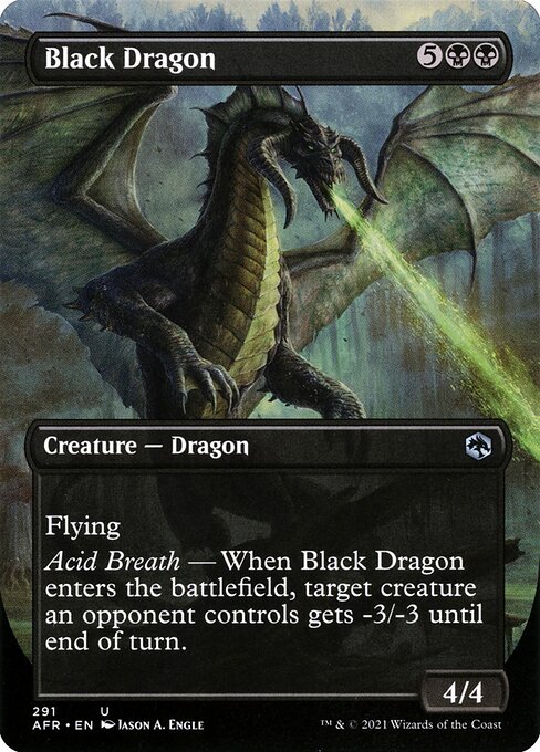 Black Dragon (Borderless) - Adventures in the Forgotten Realms