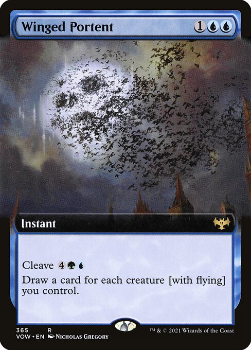 Winged Portent (Extended Art) - Innistrad: Crimson Vow