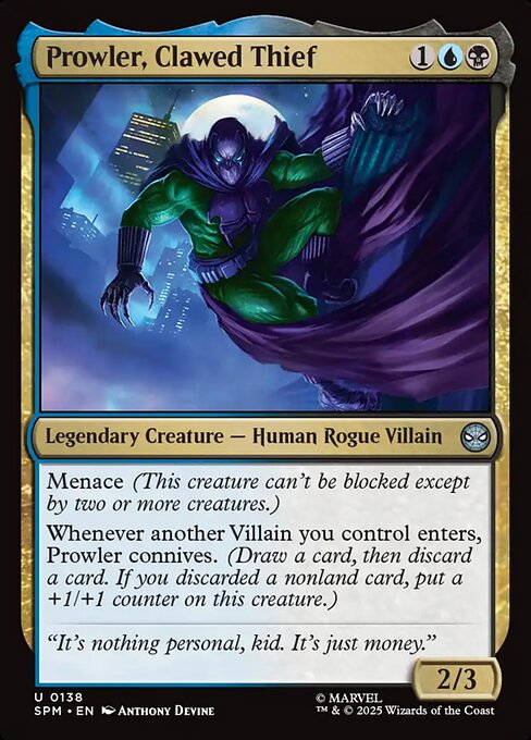 Prowler, Clawed Thief (Foil) - Marvel's Spider-Man
