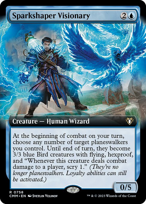 Sparkshaper Visionary (Extended Art) - Commander Masters