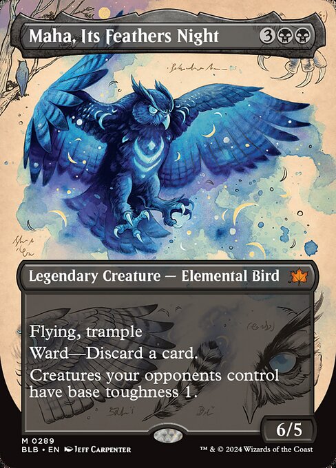 Maha, Its Feathers Night (Borderless) - Bloomburrow