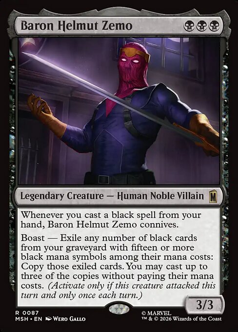 Baron Helmut Zemo (Foil) - Marvel Super Heroes
