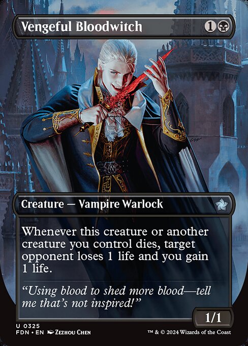 Vengeful Bloodwitch (Borderless) (Foil) - Foundations