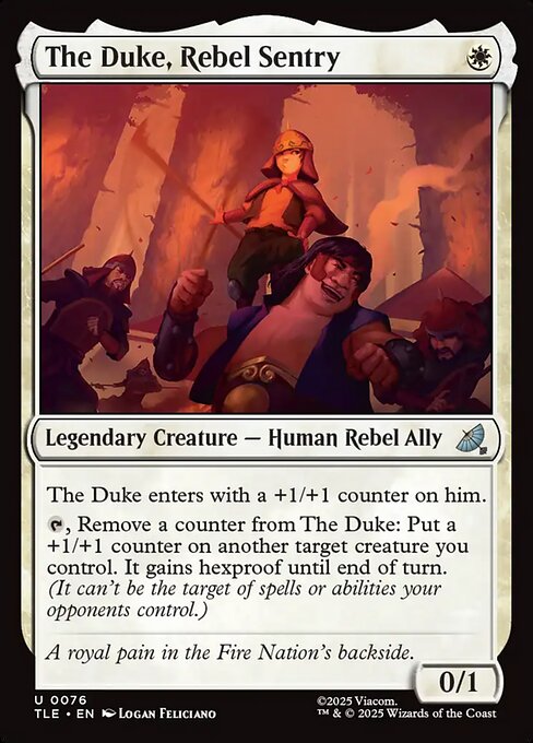 The Duke, Rebel Sentry - Avatar: The Last Airbender: Eternal-Legal