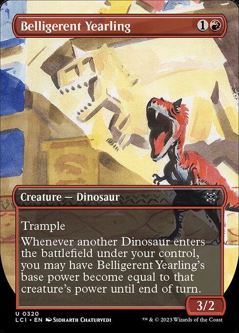 Belligerent Yearling (Borderless) - The Lost Caverns of Ixalan