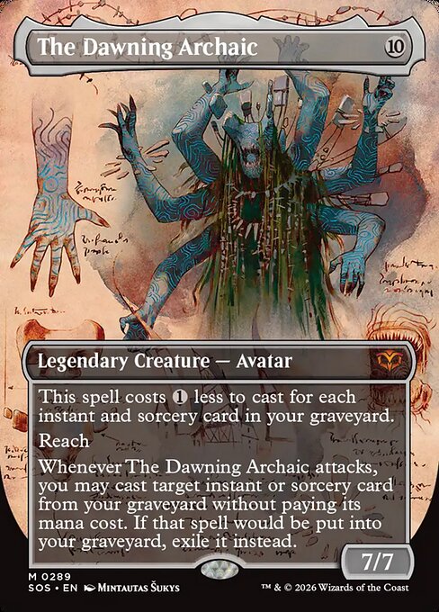 The Dawning Archaic (Borderless) - Secrets of Strixhaven