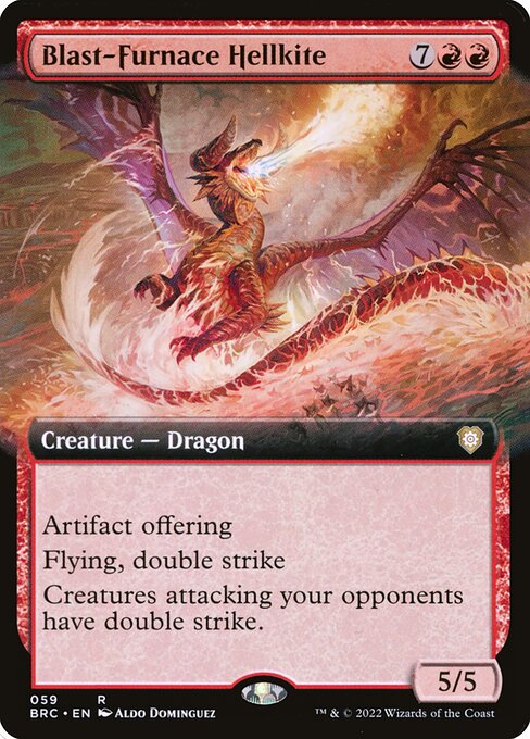 Blast-Furnace Hellkite (Extended Art) - Commander: The Brothers' War