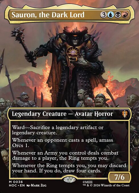 Sauron, the Dark Lord (Borderless) (Foil) - The Hobbit: Eternal-Legal