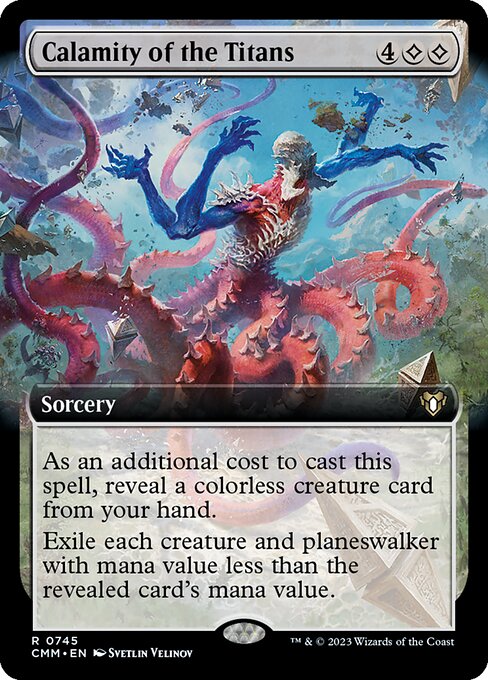 Calamity of the Titans (Extended Art) - Commander Masters