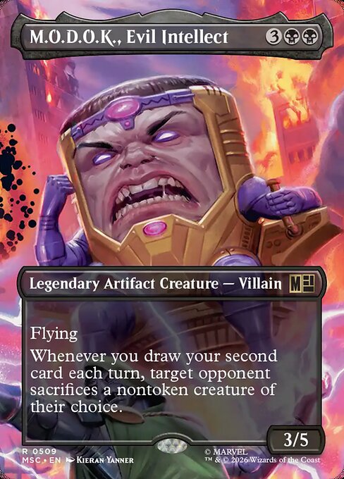 M.O.D.O.K., Evil Intellect (Borderless) (Foil) - Commander: Marvel Super Heroes