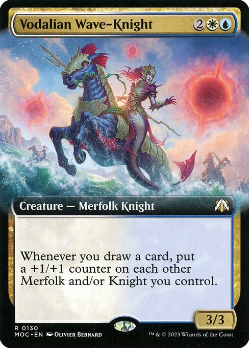 Vodalian Wave-Knight (Extended Art) - Commander: March of the Machine