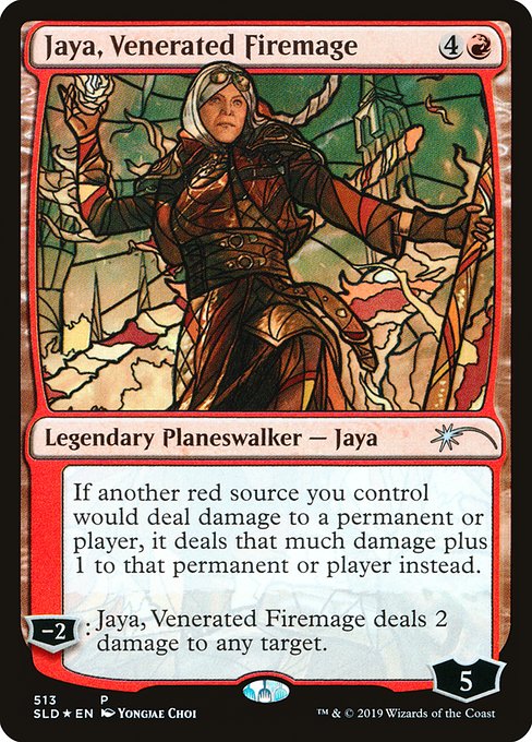 Jaya, Venerated Firemage (Stained Glass) (Foil) - Secret Lair Drop Series