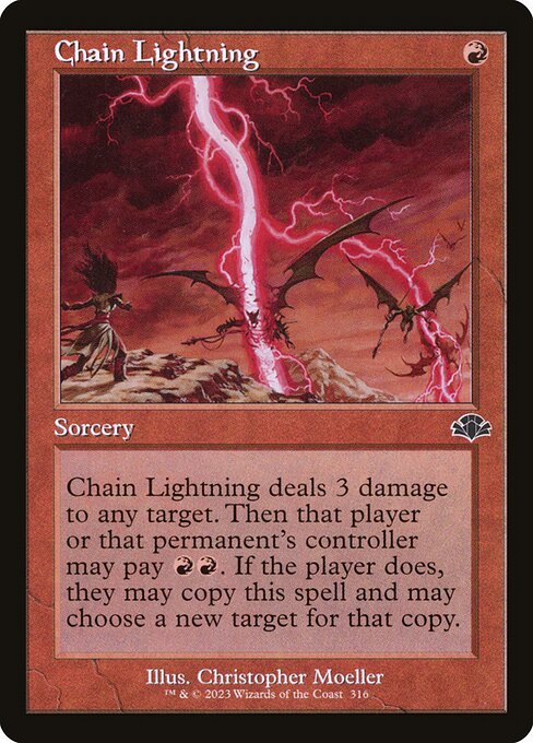 Chain Lightning (Retro Frame) - Dominaria Remastered
