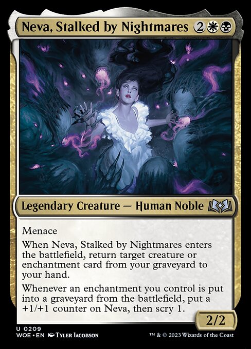 Neva, Stalked by Nightmares (Foil) - Wilds of Eldraine