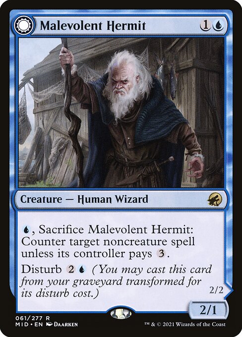 Malevolent Hermit (Foil) - Innistrad: Midnight Hunt