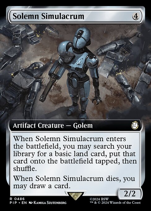 Solemn Simulacrum (Extended Art) - Universes Beyond: Fallout