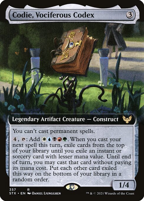 Codie, Vociferous Codex (Extended Art) - Strixhaven: School of Mages