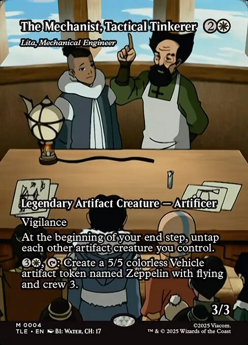 The Mechanist, Tactical Tinkerer - Lita, Mechanical Engineer (Borderless) (Foil) - Avatar: The Last Airbender: Eternal-Legal