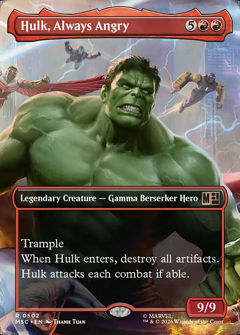 Hulk, Always Angry (Borderless) - Commander: Marvel Super Heroes