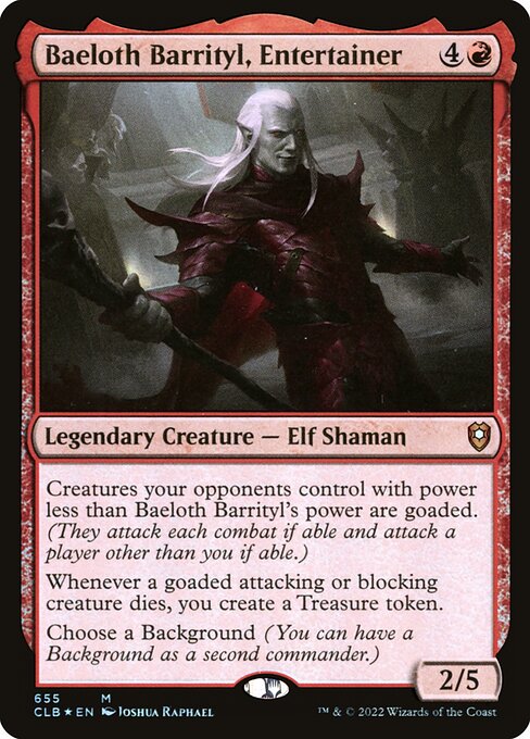 Baeloth Barrityl, Entertainer (Foil) - Commander Legends: Battle for Baldur's Gate
