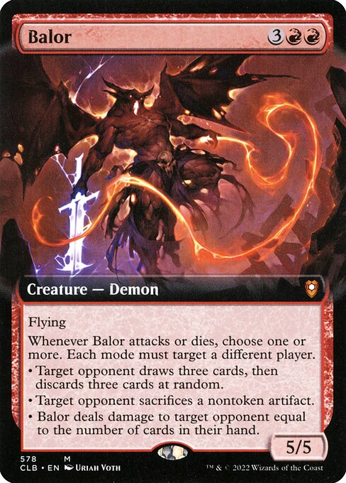 Balor (Extended Art) - Commander Legends: Battle for Baldur's Gate