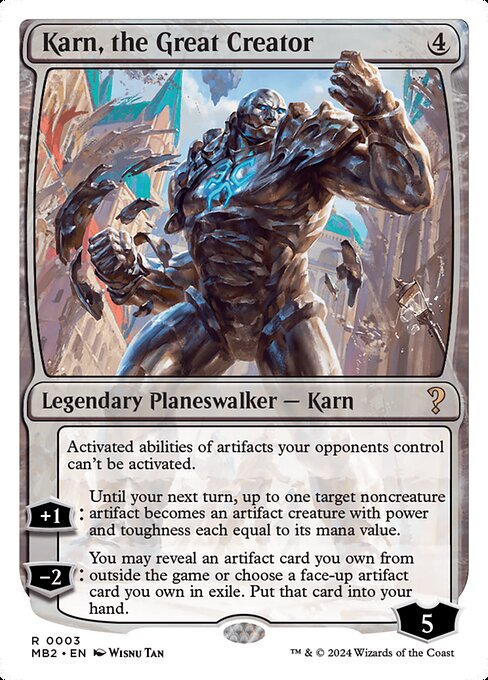 Karn, the Great Creator (White Border) - Mystery Booster 2