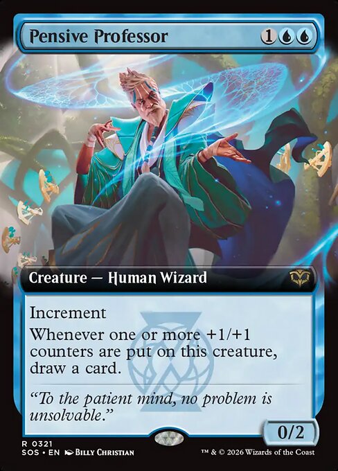 Pensive Professor (Extended Art) (Foil) - Secrets of Strixhaven