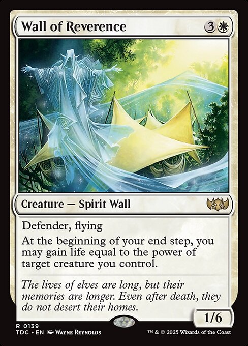 Wall of Reverence - Commander: Tarkir: Dragonstorm
