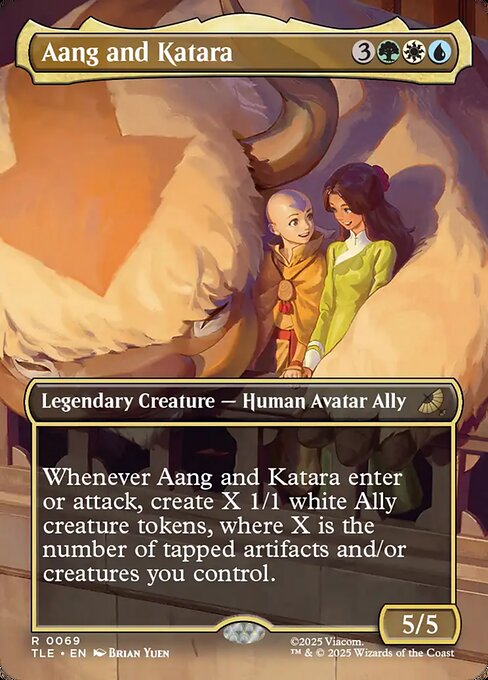 Aang and Katara (Borderless) (Foil) - Avatar: The Last Airbender: Eternal-Legal