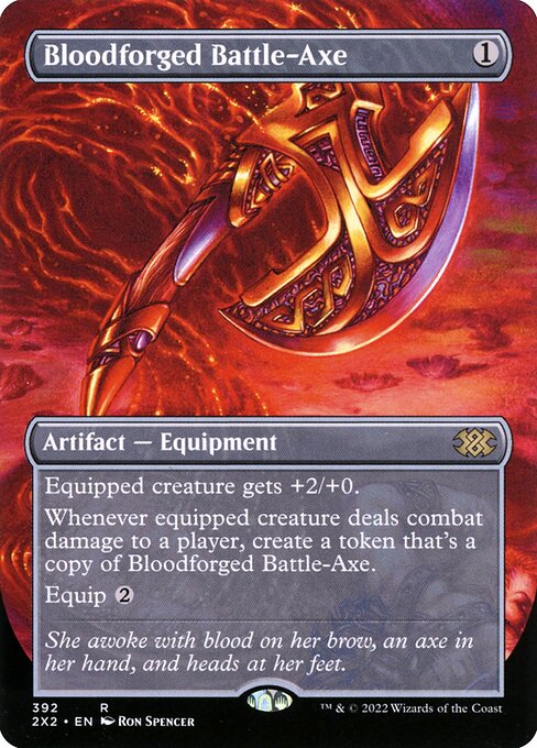 Bloodforged Battle-Axe (Borderless) - Double Masters 2022