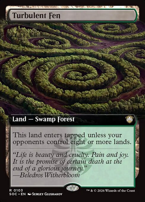 Turbulent Fen (Extended Art) - Commander: Secrets of Strixhaven