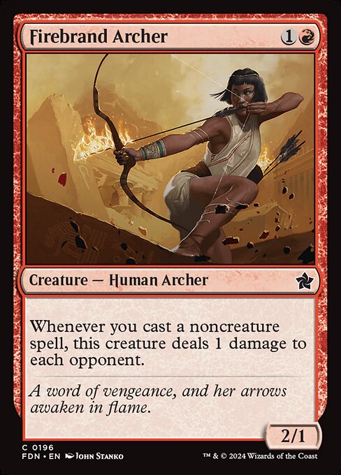 Firebrand Archer (Foil) - Foundations