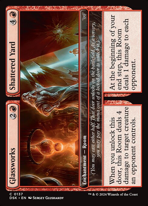 Glassworks // Shattered Yard (Foil) - Duskmourn: House of Horror
