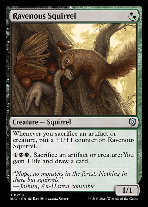 Ravenous Squirrel - Commander: Bloomburrow
