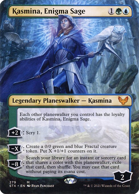 Kasmina, Enigma Sage (Borderless) (Foil) - Strixhaven: School of Mages
