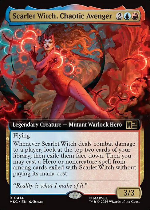 Scarlet Witch, Chaotic Avenger (Extended Art) - Commander: Marvel Super Heroes
