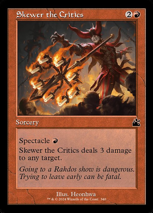Skewer the Critics (Retro Frame) - Ravnica Remastered