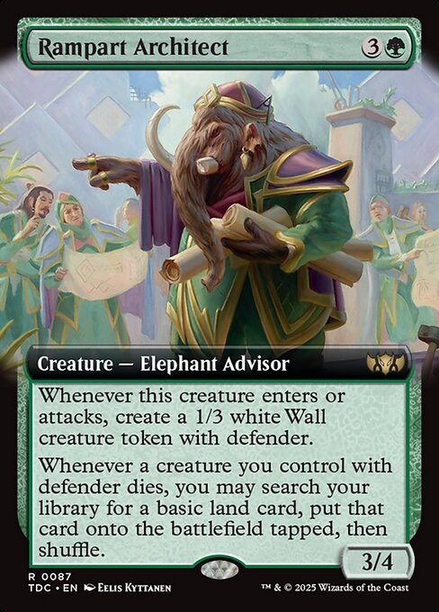 Rampart Architect (Extended Art) - Commander: Tarkir: Dragonstorm