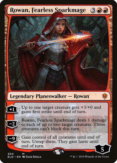 Rowan, Fearless Sparkmage (Foil) - Throne of Eldraine