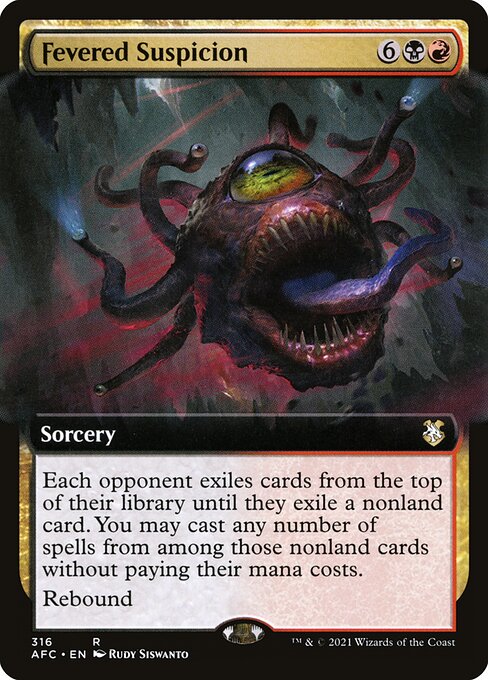 Fevered Suspicion (Extended Art) - Commander: Adventures in the Forgotten Realms
